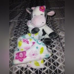 Little‎ Miracles cow plush blankie toy
